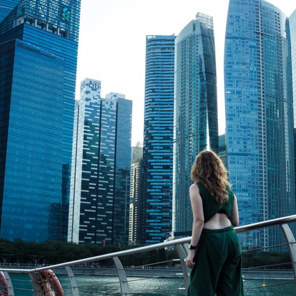 view of Singapore skyline